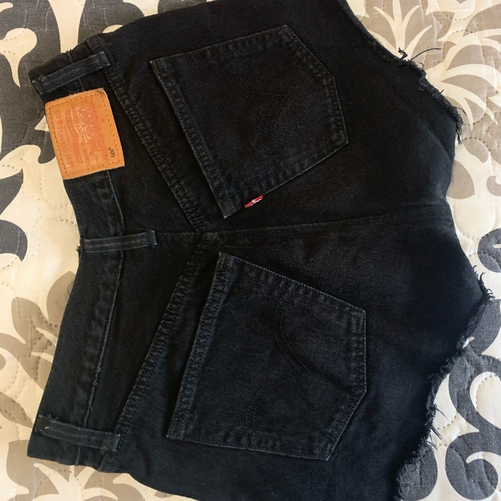 COPY - Levi’s 501 black denim shorts